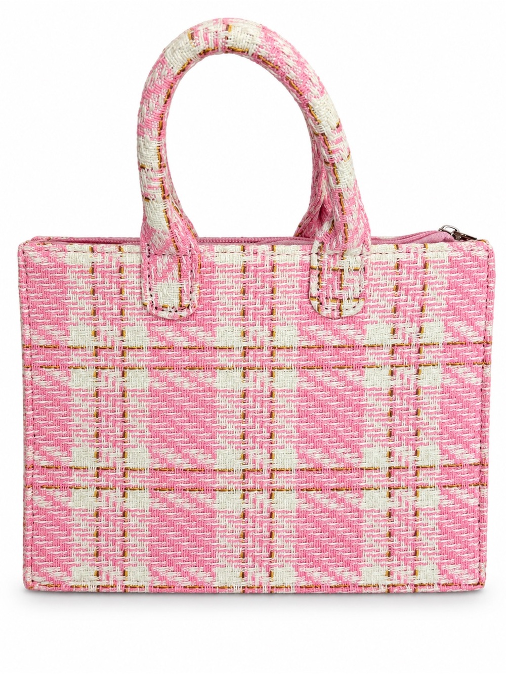 Kaleo Kouture Old School Clueless Pink Tweed Handbag NWT